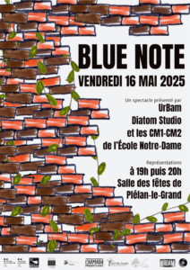 Affiche résidence artiste Blue Note école priplélan le grand